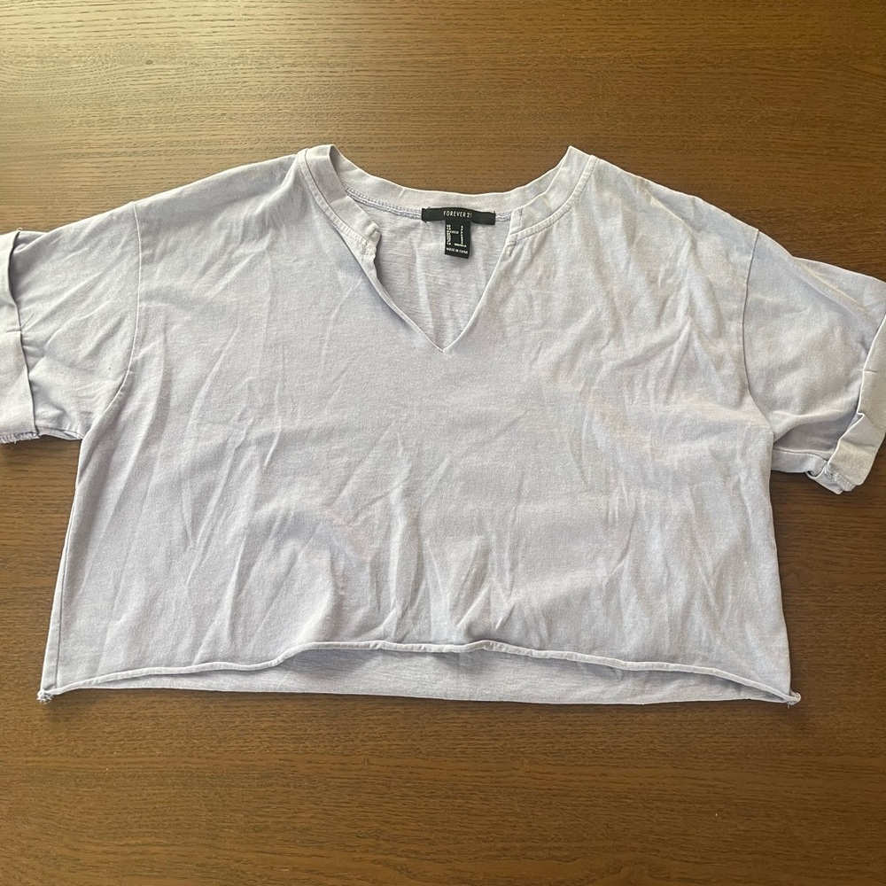 Light Purple crop tee